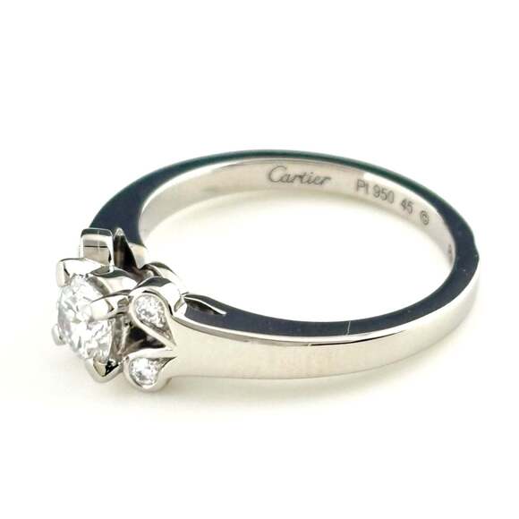 CARTIER Silver Diamond Ring - Picture 2 of 8